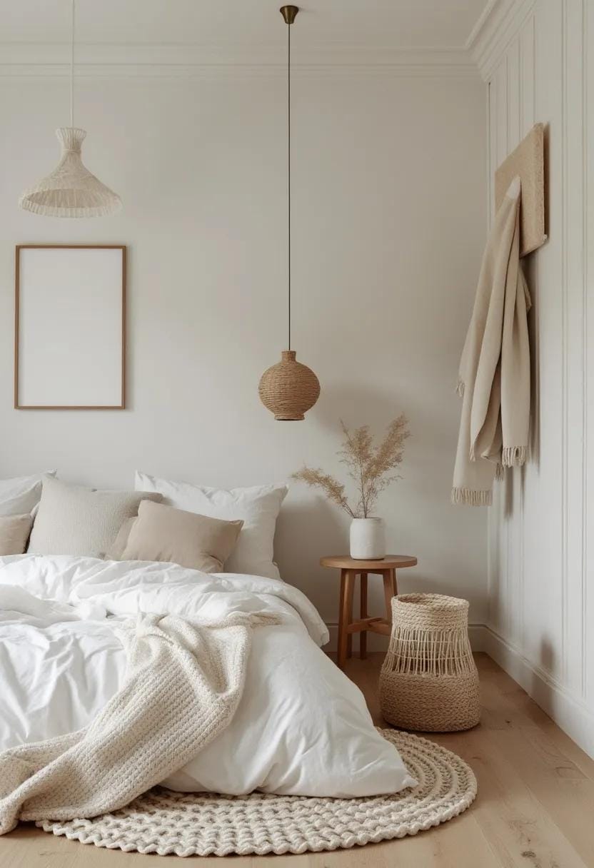 23 Modern Boho bedroom ideas that you will love immediately 42 14. Scandi-Boho combination with Light Woods-0