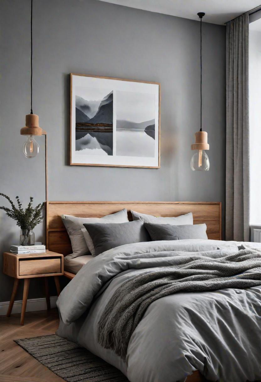 47 Stunning Grey Bedroom Ideas for An Elegant Bedroom Design 7 5. Scandi Grey Bedroom Inspiration-0