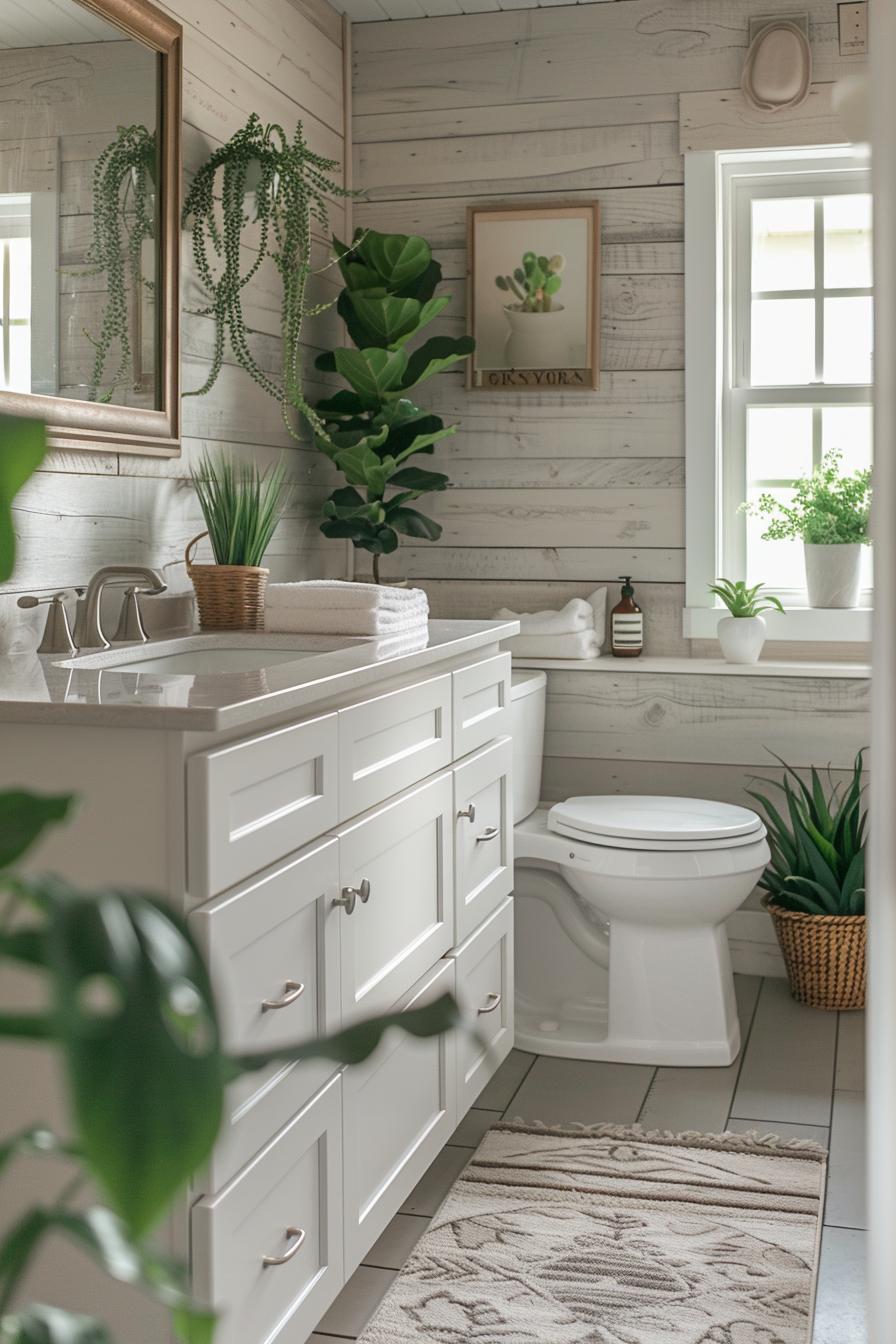 15 beautiful Shiplap bathroom styles to impress your guests 11 5. Scandi-inspired bathroom oasis-0