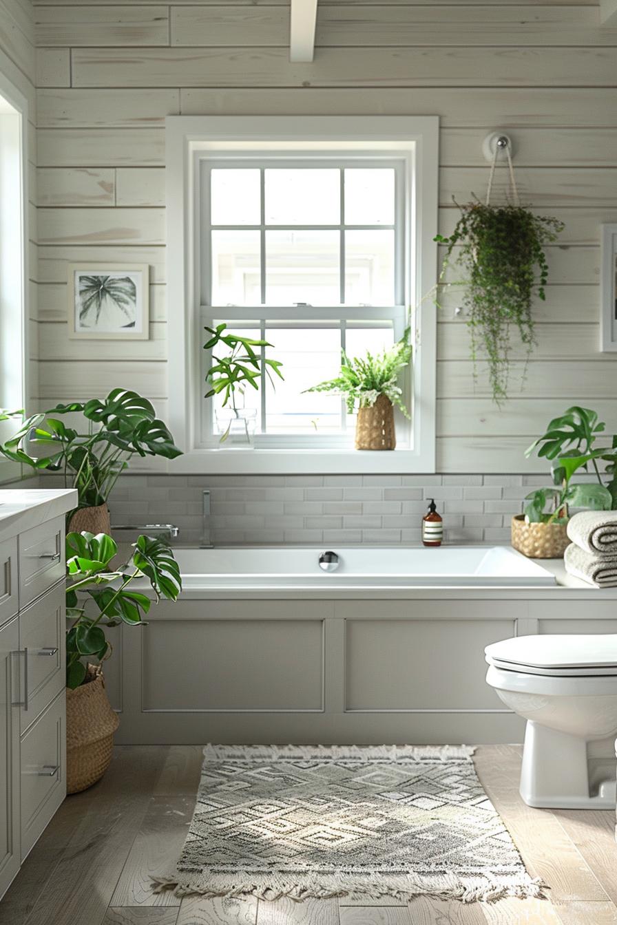 15 beautiful Shipap bathroom styles to impress your guests 12 5. Scandi-inspired bathroom oasis-1