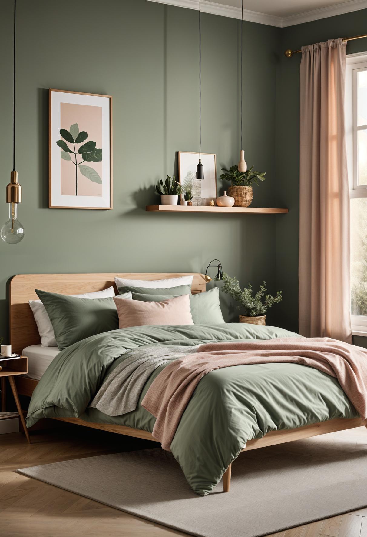 30 Chic Sage Green and Blush Bedroom Ideas 43 21. Scandi-Inspired Sage Green Bedroom-1