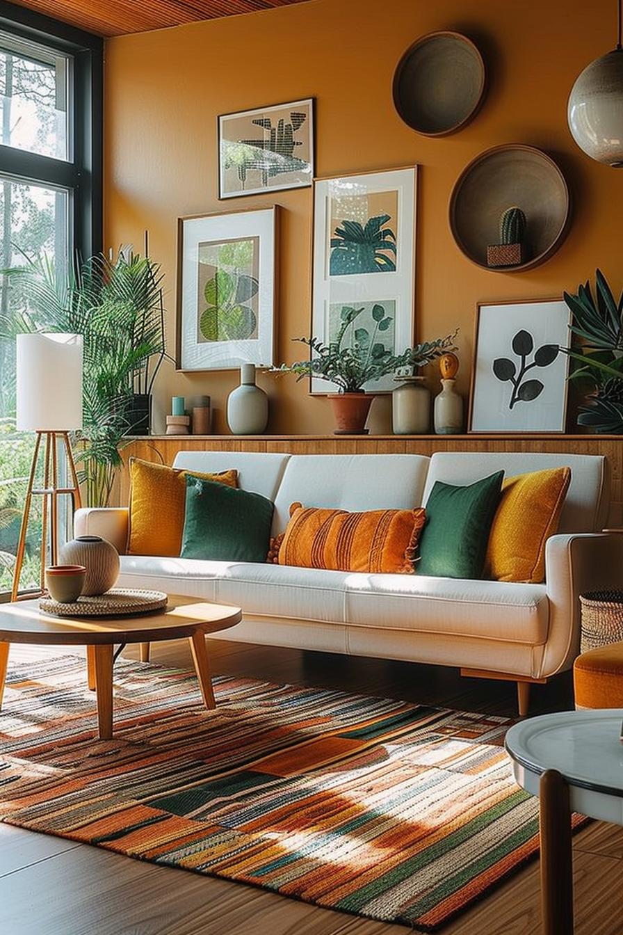 18 colorful in the middle of the century modern living room design 42 14. Scandi-McM fusion: clean lines, fat-colored color
