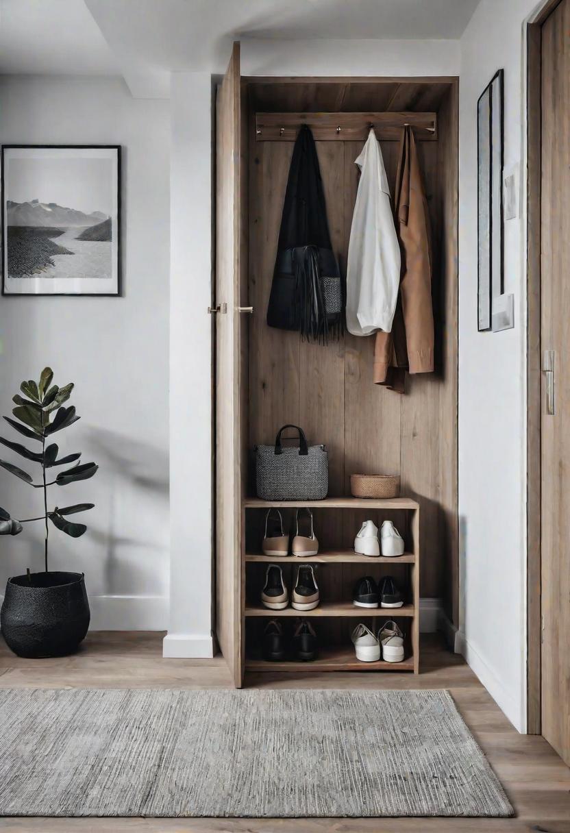 39 Chic Small Entrance Hall Ideas: Creative Solutions for Welcoming Spaces 32 28. Scandi Shoe Organizer Ideas-0