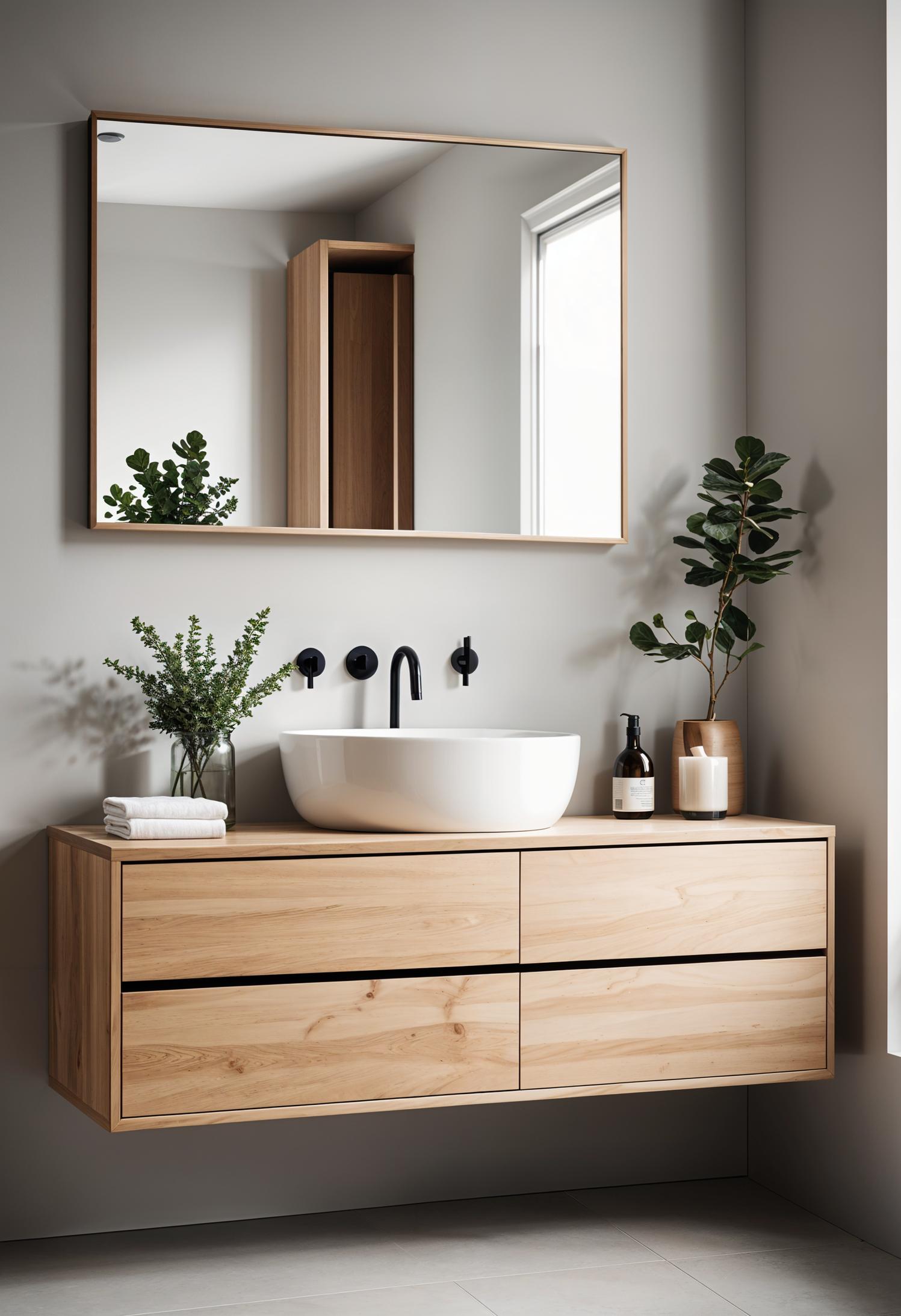 15 beautiful bathroom designs to improve your room 25 10. Scandi style bathroom vanity-1