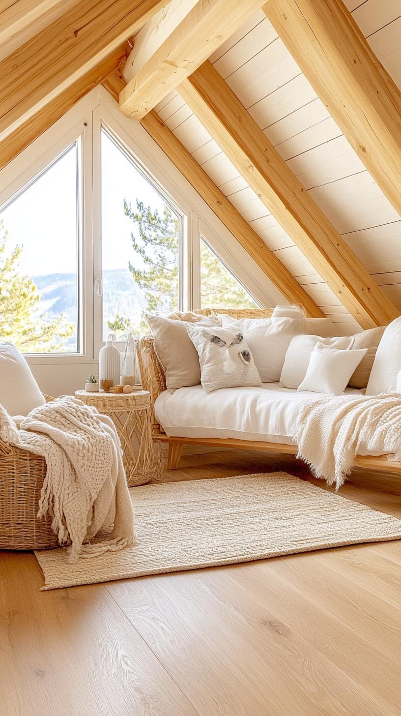 20 beautiful attic -bedroom ideas for copying 10 3 .. Scandinavian loft style with a cozy Vibe-0