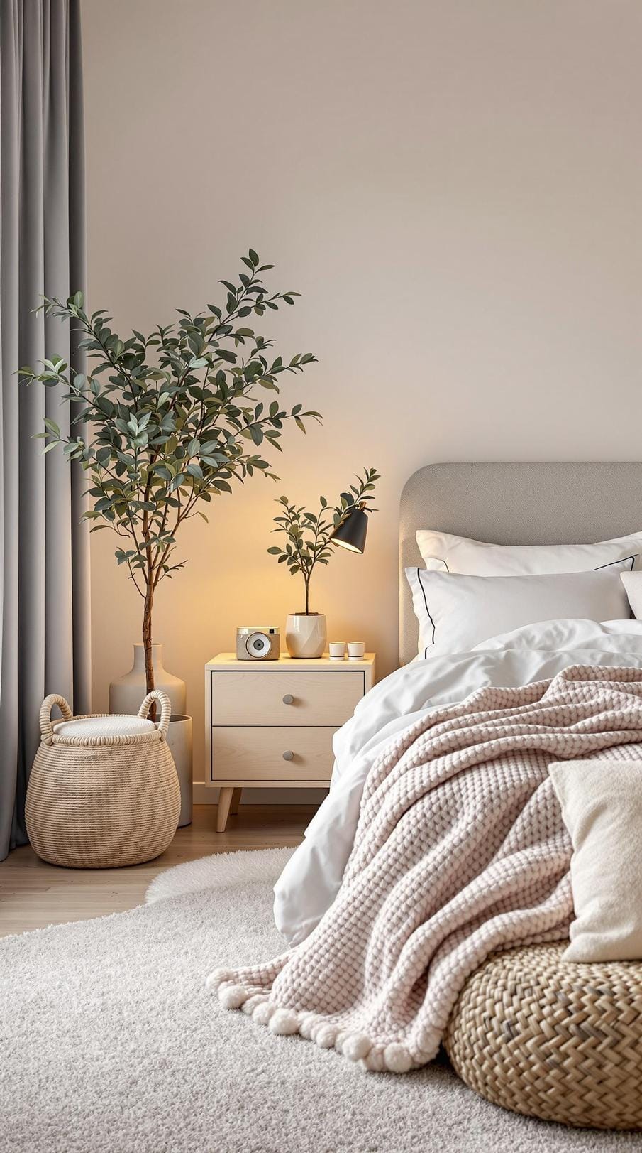 21 modern bedroom ideas for your 2025 makeover 11 3. Scandinavian bliss with light forests, pastel and hygge-inspired texture-0