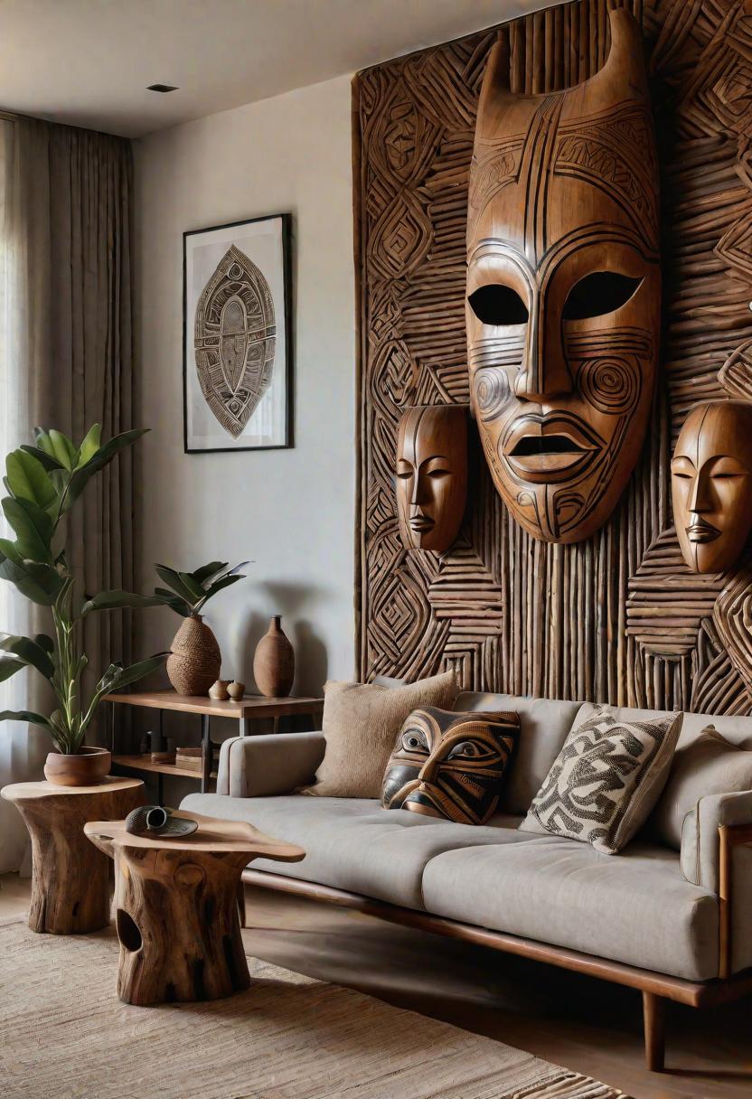 45 Chic & Modern Boho Living Room Ideas To Copy 10 4. Sculptural Tree Trunk Side Tables-0