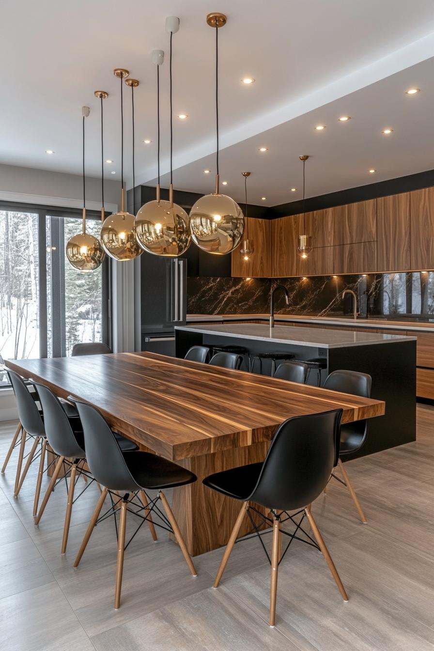 23 breathtaking modern dining tables from the middle of the century, which they worship 37 14. Seamless kitchen ministerial integration-1