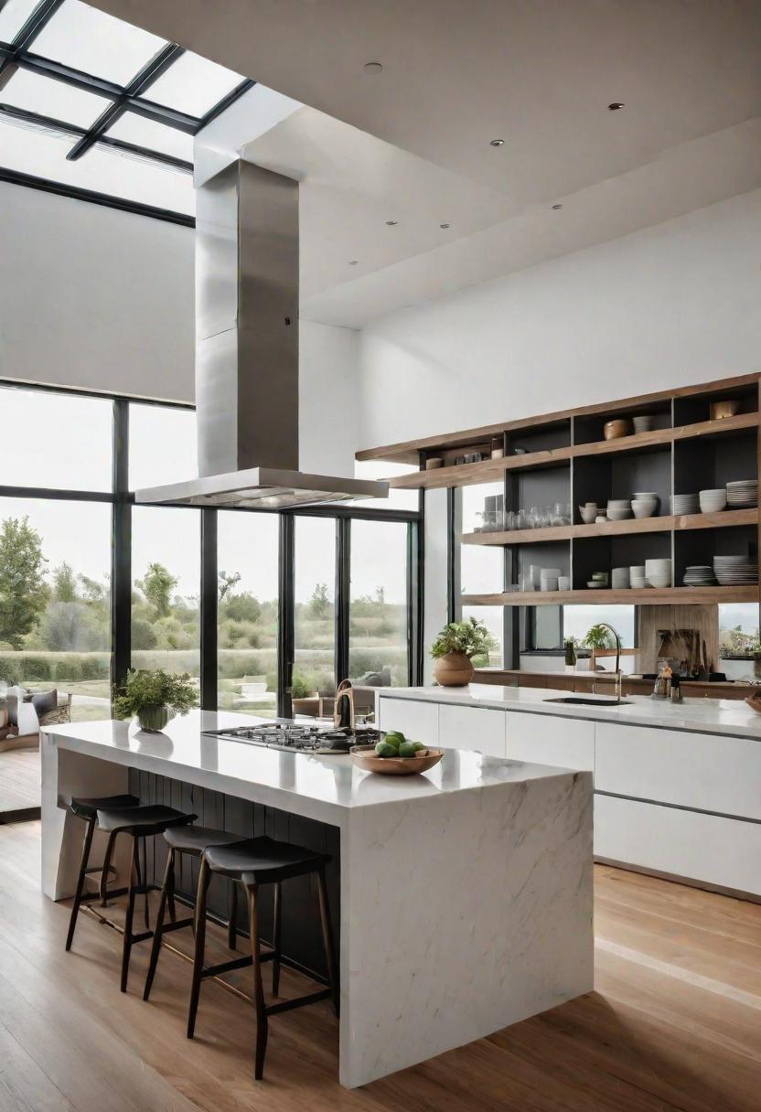 39 Cutting-Edge Modern Kitchen Design Ideas: Contemporary Style 10 8. Seamless Kitchen-Living Space Integration-0