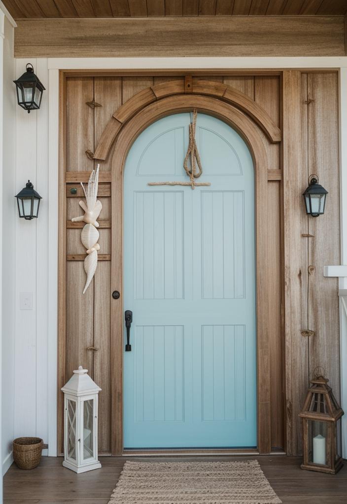 29 Stunning Wooden Door Designs for Main Entrances 54 27. Seascape-Inspired Wooden Door Designs-0