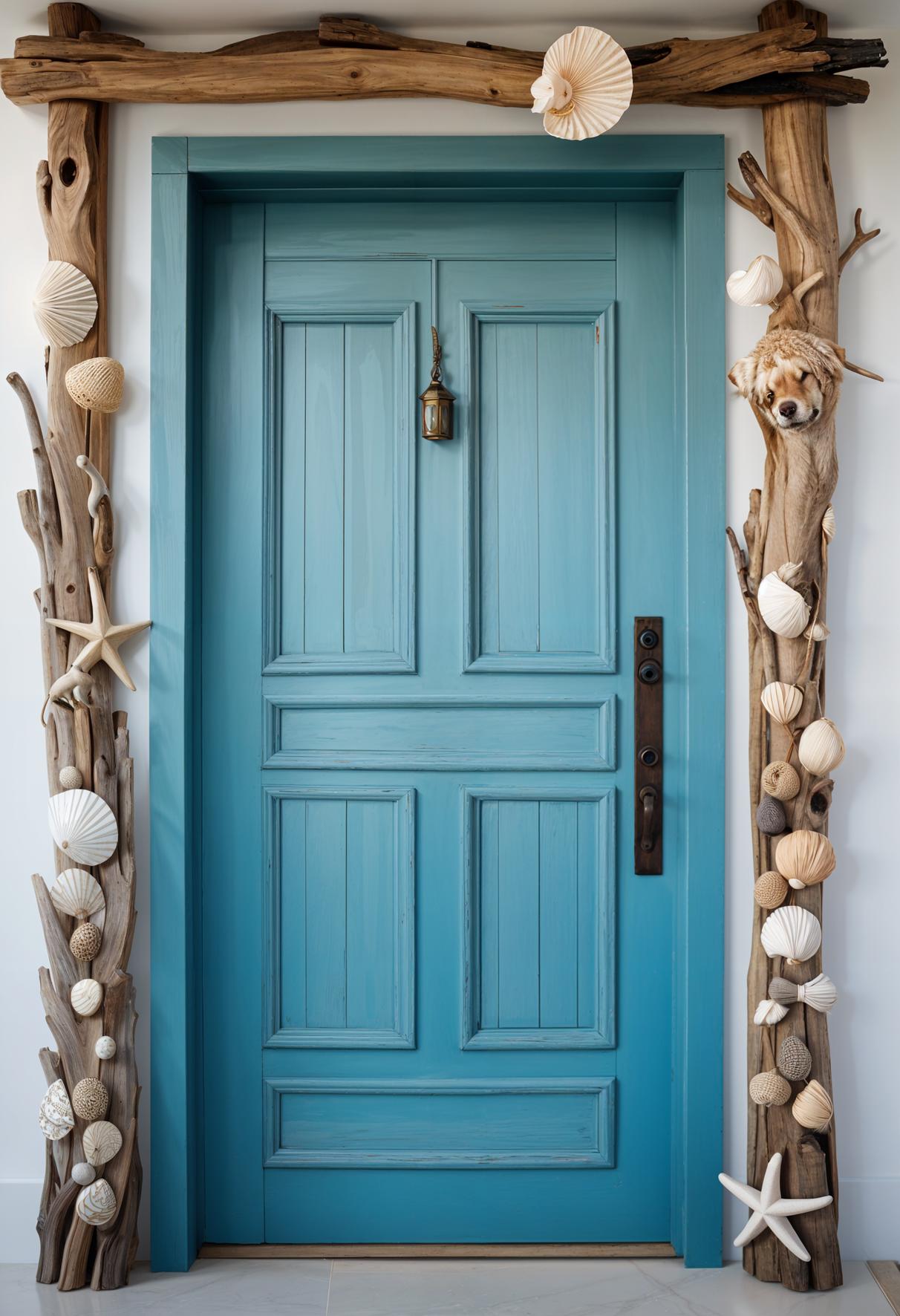 29 Stunning Wooden Door Designs for Main Entrances 56 27. Seascape-Inspired Wooden Door Designs-2