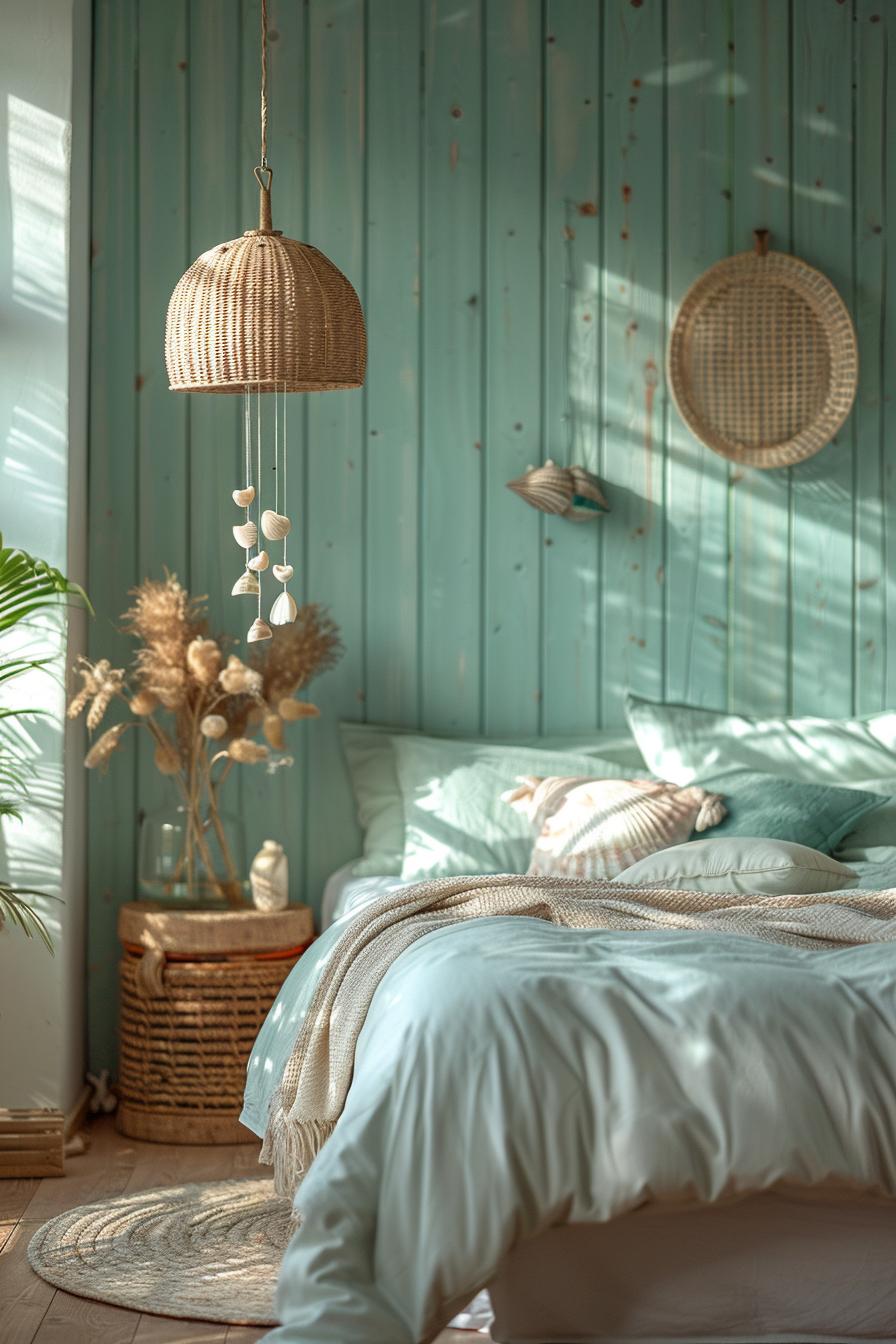 23 trendy boho coastal bedroom ideas that you will love 46 16. Mussel wind chime window decor-0