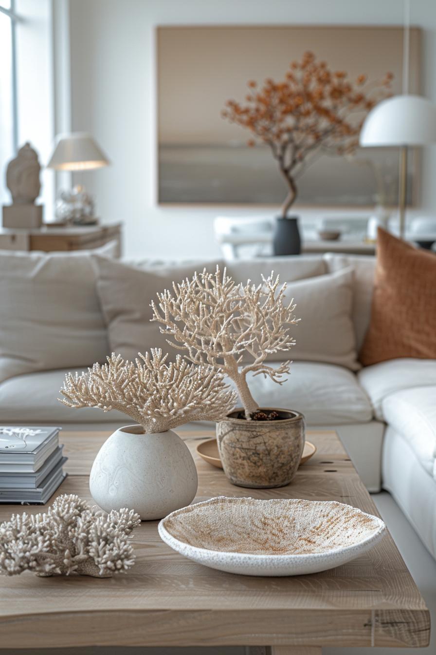 15 chic neutral coasts living room ideas that you will love 23 10. Inspiration-0 at the sea coral accent-0