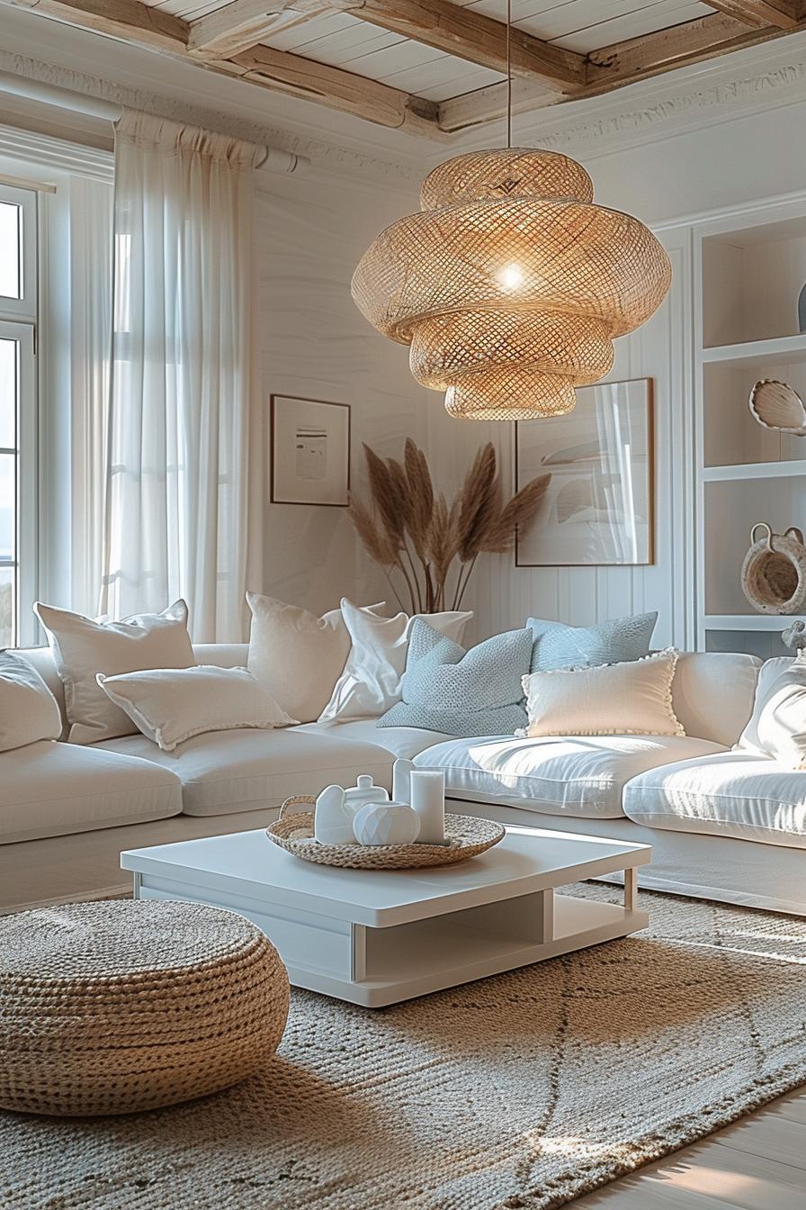 15 aesthetic modern coasts living room ideas 23 8. The chandelier arrangement-2 inspired by the sea