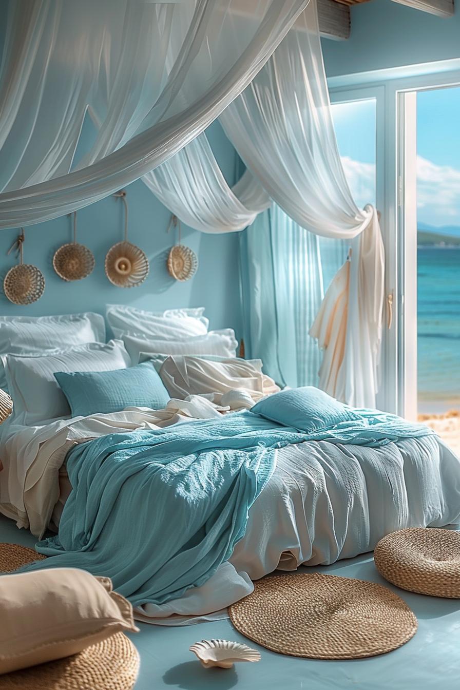 23 Trendy Boho Coastal Bedroom Ideas that you will love 7 2. Inspiration-1 at the sea Macrame Headboard