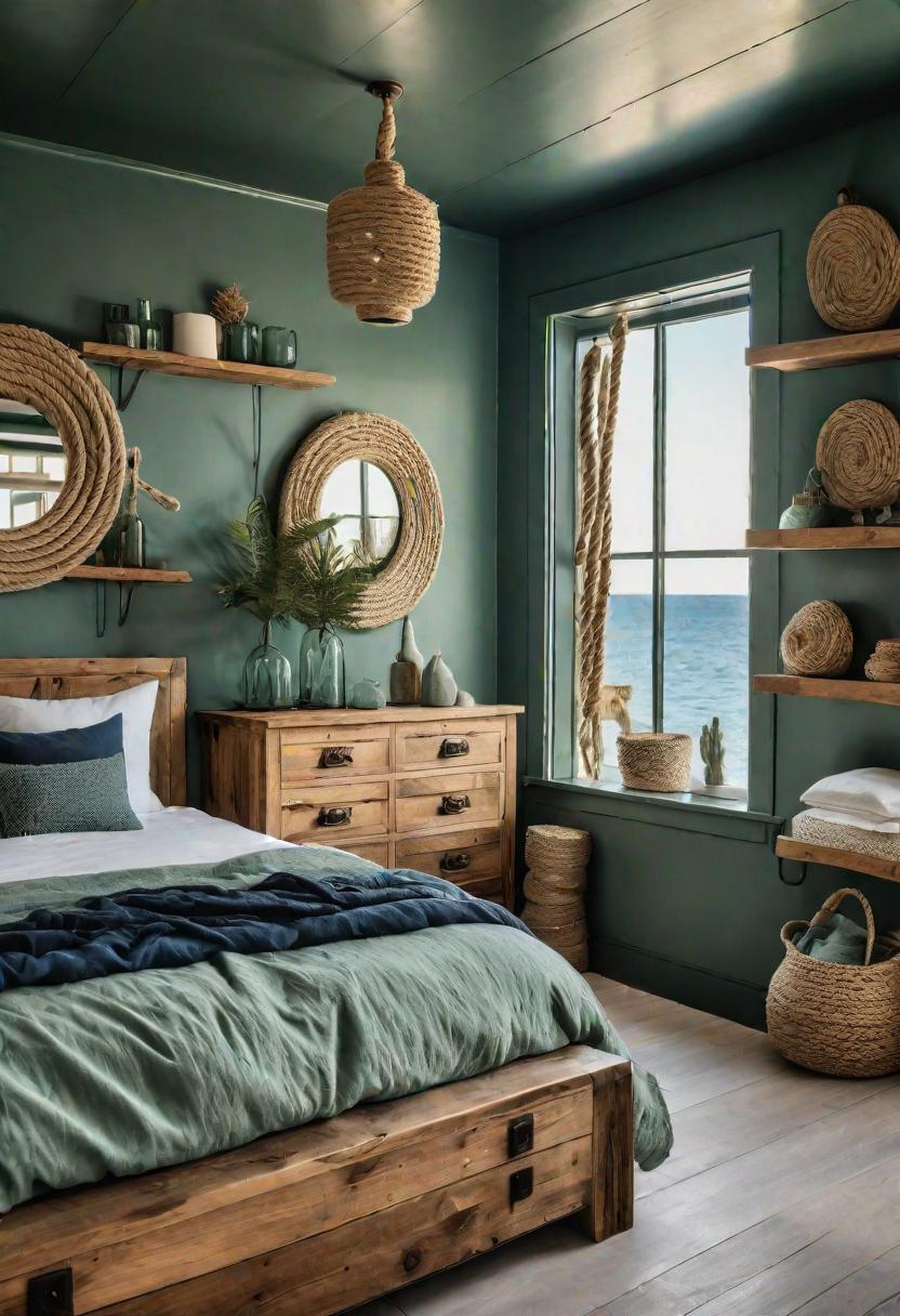 39 Sage Green Farmhouse Bedroom Ideas: Trendy Rustic Chic 47 29. Seaside Sage Green Bedroom Inspiration-0