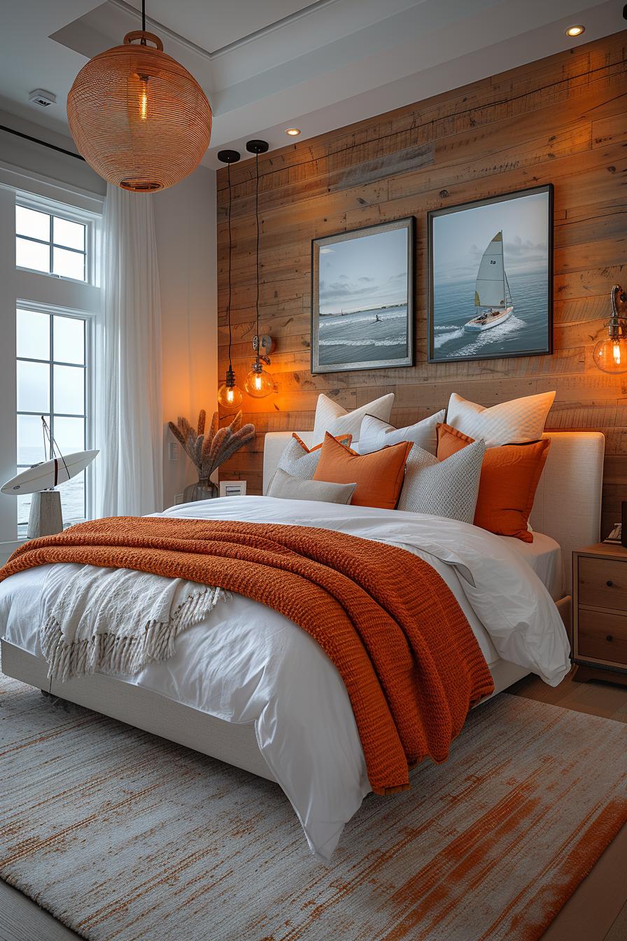 21 modern ideas for the coastal bedroom for a relaxing retreat 51 19. Seaside surfboard wall accent-2