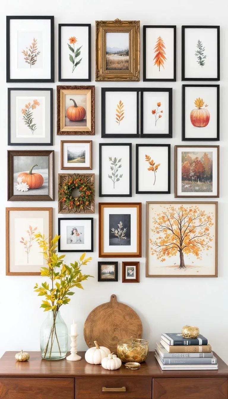 37 Gallery Wall Decor Ideas: Layouts And Styles to Elevate Any Room 100 33. Seasonal rotating wall grid with an interchangeable layout updated quarterly-1
