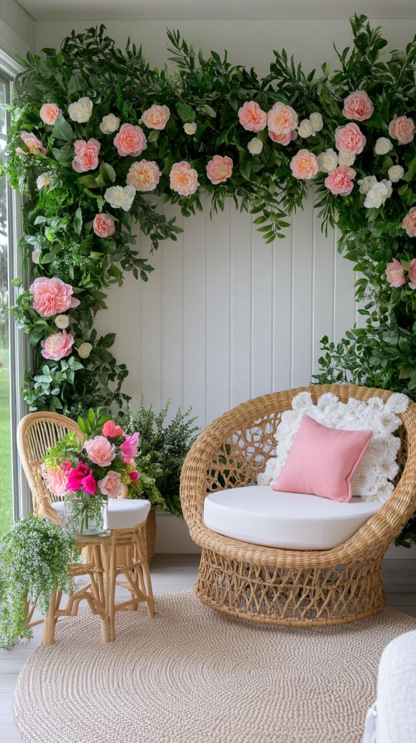 21 Enchanted Forest Nurily Ideas for a magical mood 22 7. Secret Garden Sanctuary with flower motifs and organic texture-1-1