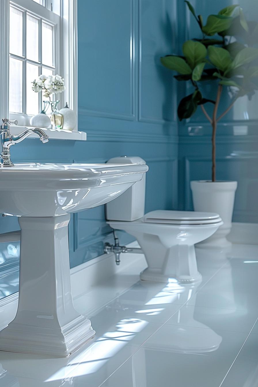 15 trendy bathroom colors for a breathtaking makeover 36 13. Serene Crystal Blue Lack Ideas-0