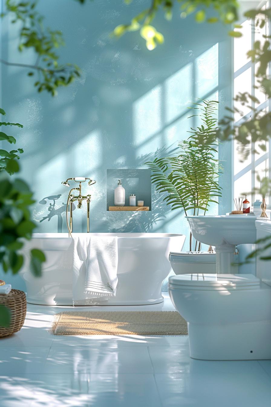 15 trendy bathroom colors for a breathtaking new processing 37 13. Serene Crystal Blue Paint Ideas-1