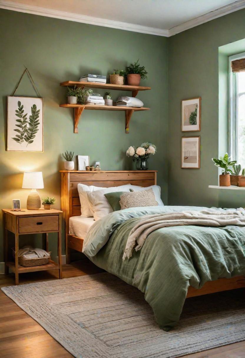 21 Cozy dormitory inspiration to maximize small rooms 10 4. Serene Sage Dorm Oasis-0