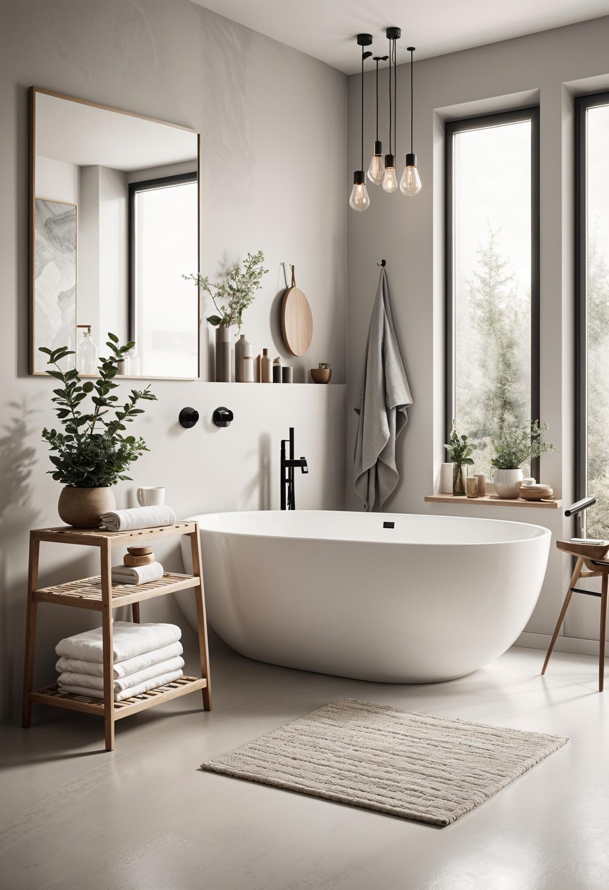 29 Breathtaking Bathroom Decor Ideas to Revamp Your Space 36 14. Serene Scandinavian Bathroom Decor-1