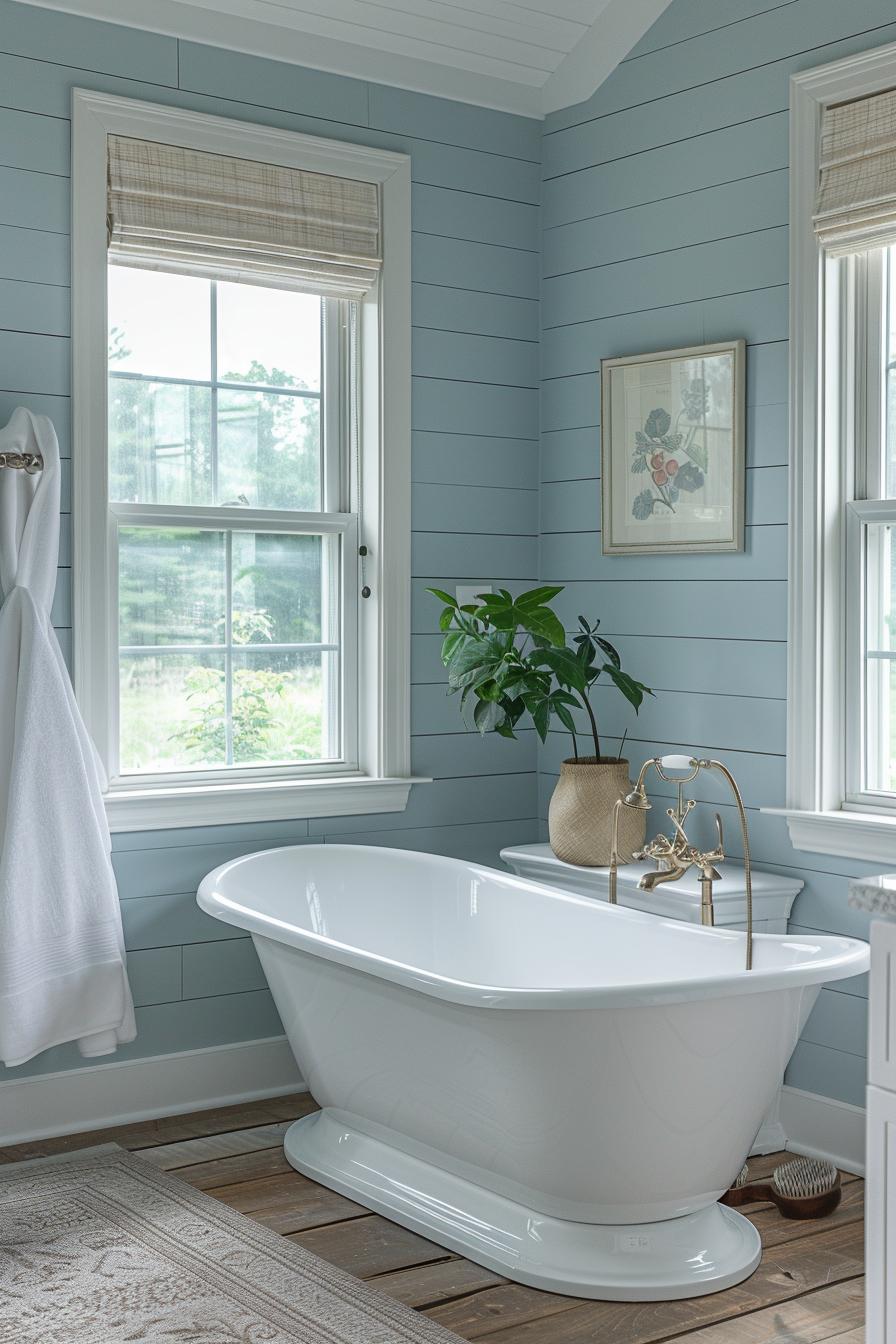 15 beautiful Shiplap bathroom styles to impress your guests 22 10. Serene Shiplap Bathroom Retreat-0