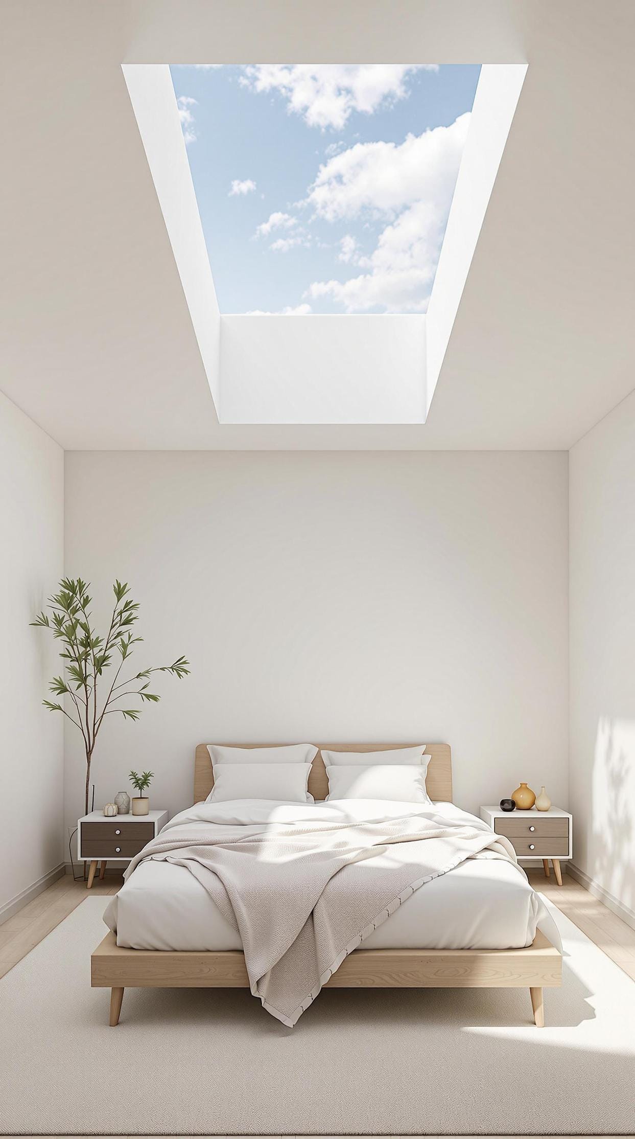 16. Leave skylight: Lay on natural light with minimal furniture for an airy atmospheric 1 concentrated
