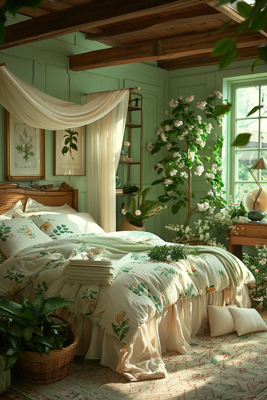 21 super sweet bedroom ideas for teenage girls 12 4. Serenity with botanical canopy bedisl-0