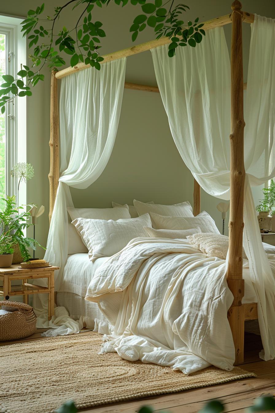 21 super sweet bedroom ideas for teenage girls 13 4. Serenity with botanical canopy bedisl-1