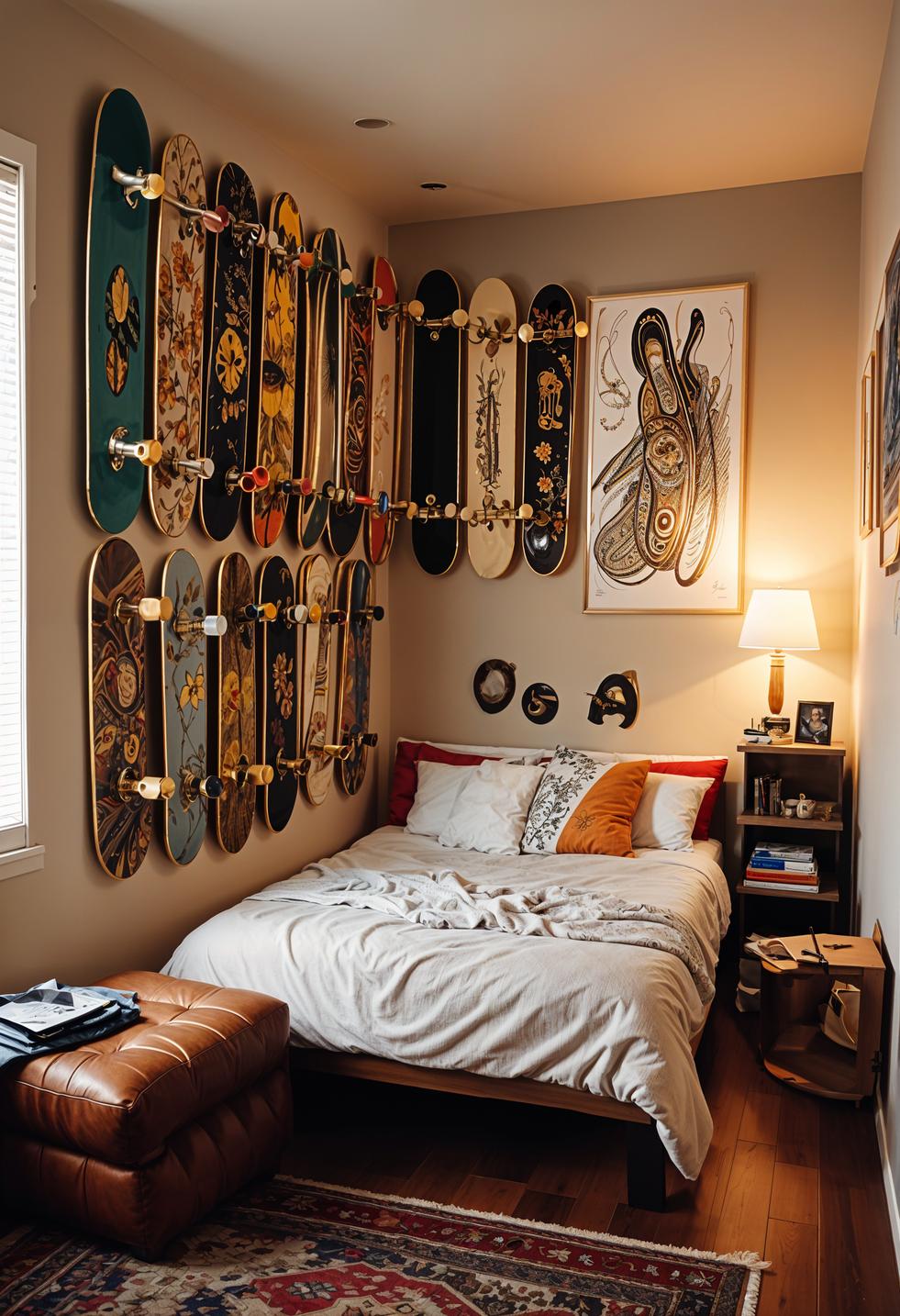 19 ideas for creative dormitory for boys 31 14. Skateboard wall assembly Ideas-1