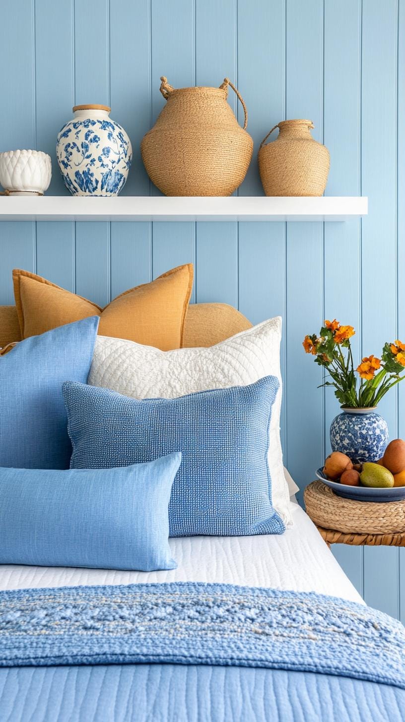 11. Sky Blue Zen: Balade HYS Blue Blue Gunness with Trifting White and Potpourri-Shell-2