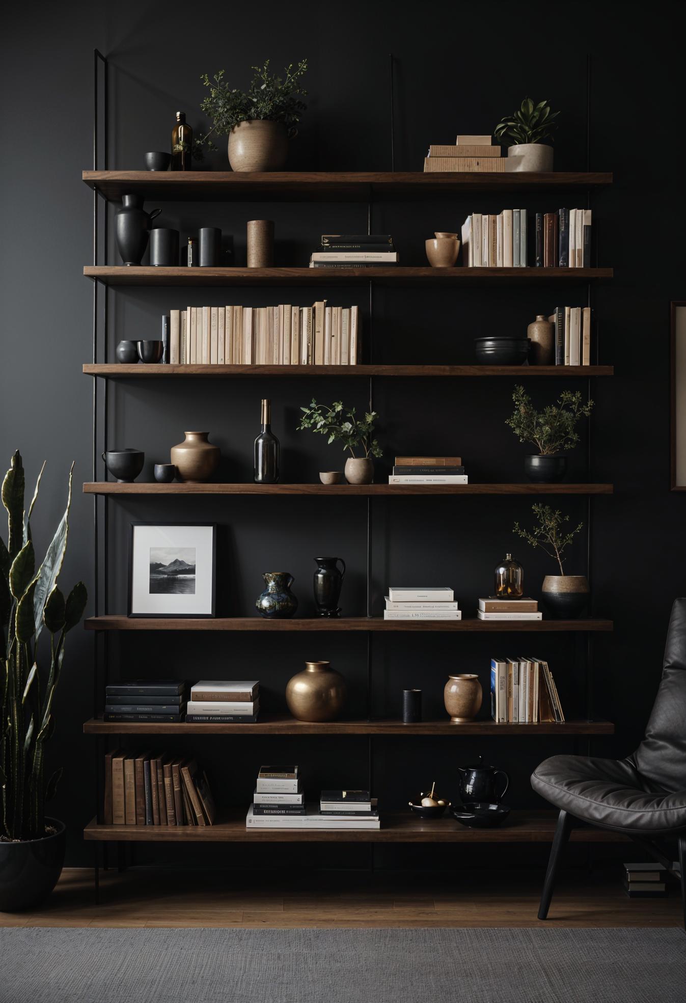15 trendy, moody neutral living room designs to inspire 20 9. Dark wood shelves sleep sleep