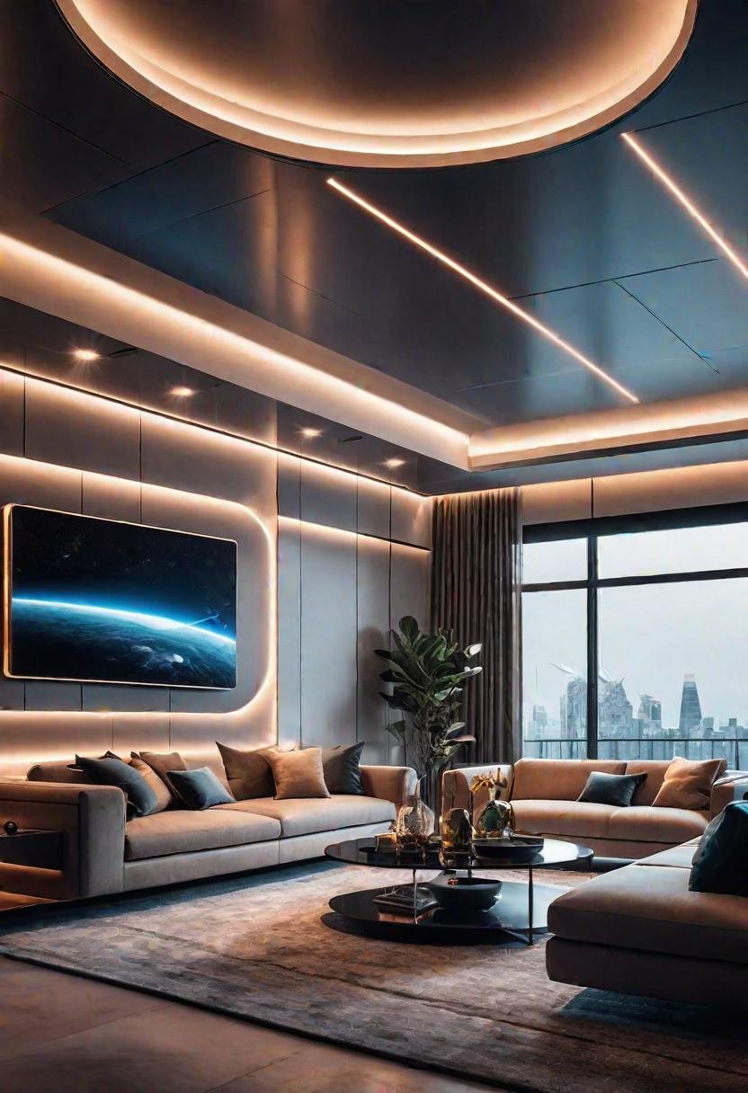 49 Modern Living Room Ideas: Create a Contemporary Haven 17 13. Sleek Futuristic Living Room Ideas-0