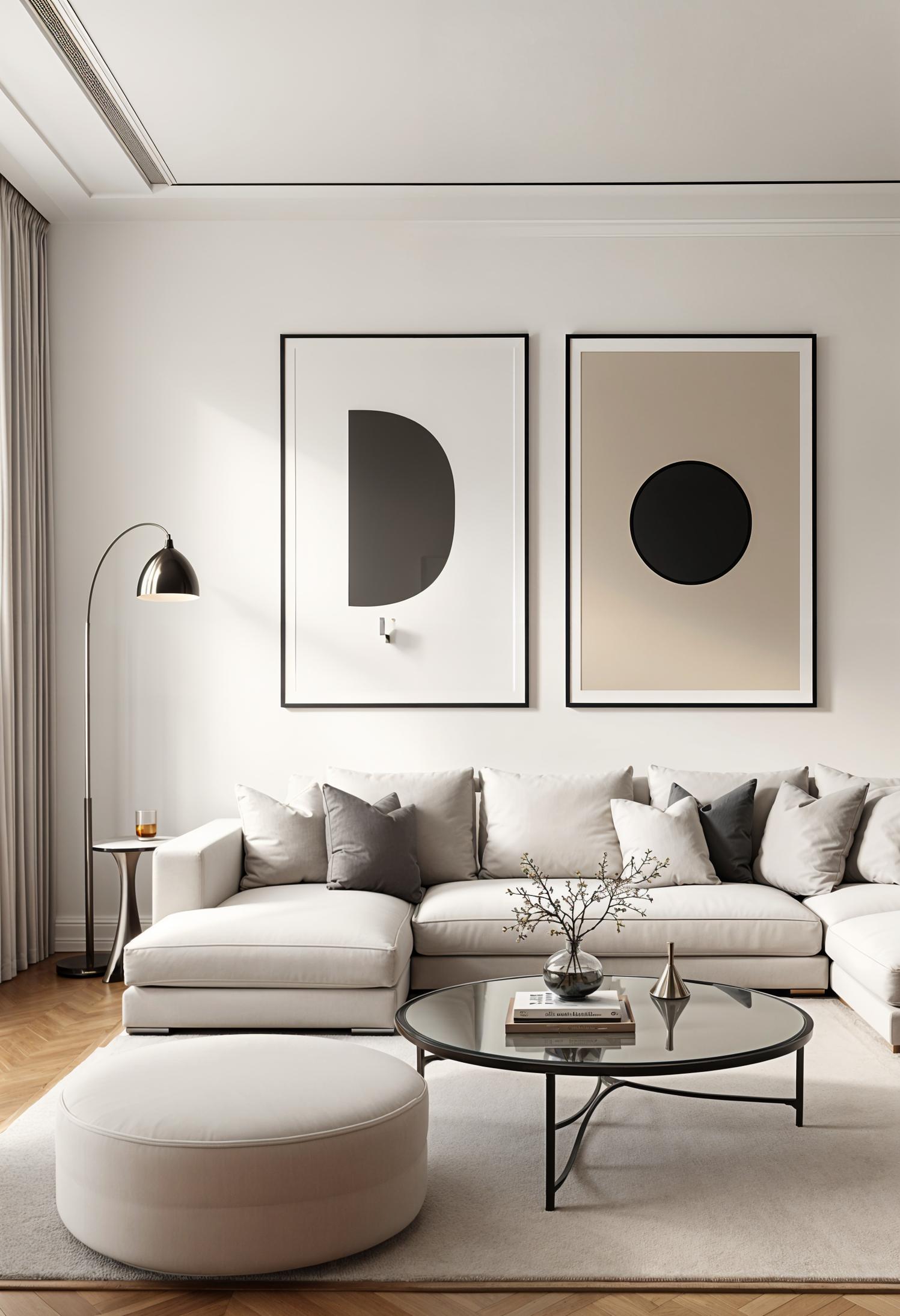 20 breathtaking living room wall decor ideas 18 5. Sleek Large Wall Art Selection-1