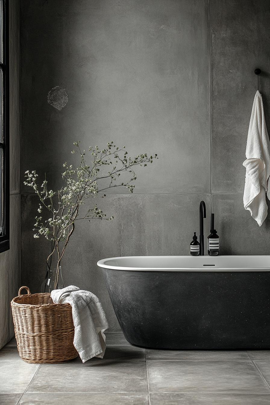 15 new bathroom design trends for 2024 and 2025 28 9. Sleek Microcement Bathroom Finishes-0