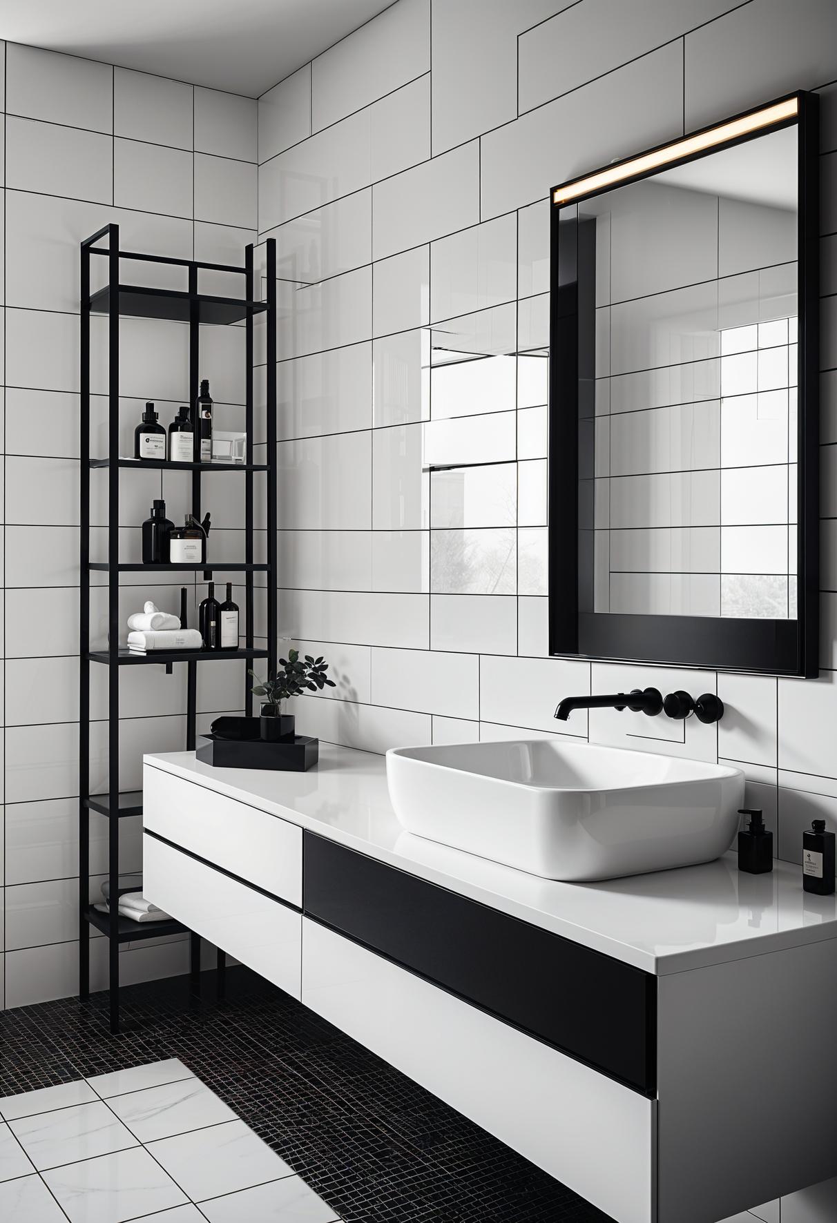 29 Breathtaking Bathroom Decor Ideas to Revamp Your Space 21 8. Sleek Monochrome Bathroom Design-0