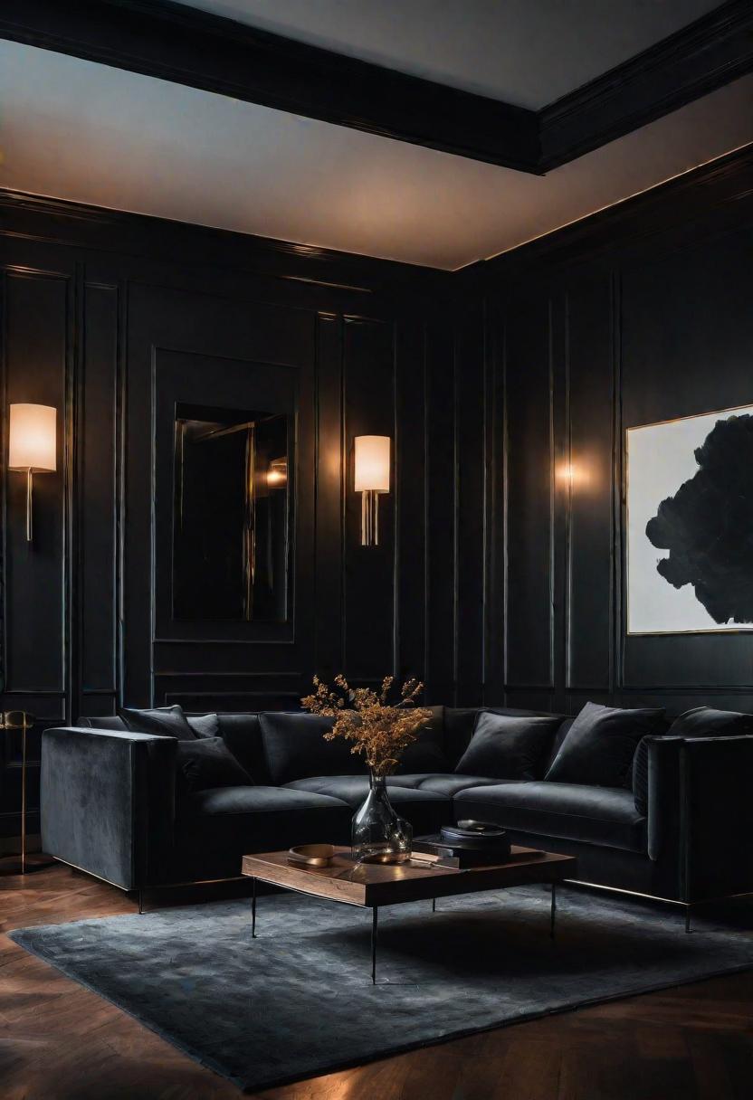29 Moody Wohnzimmer Ideen: Erstellen Sie eine bezaubernde Atmosphäre 22 20. Schlankes, launischer Raumdesign-0
