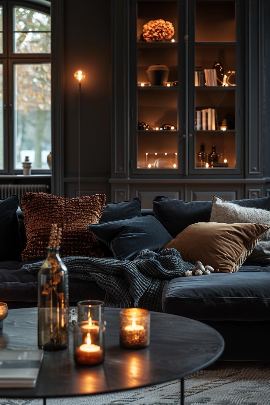 15 trendy, moody neutral living room designs to inspire 22 11. Slim smoking glass living