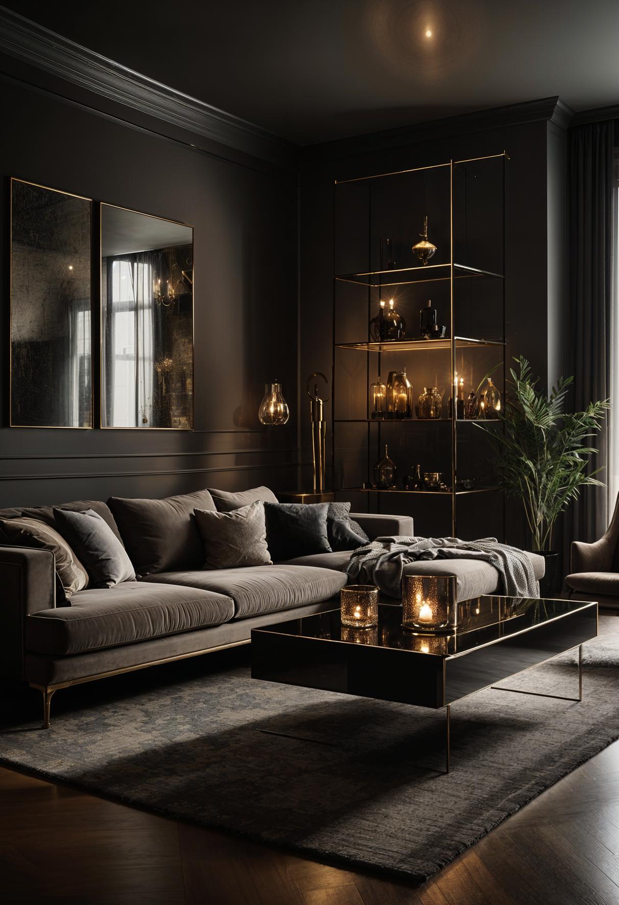 15 trendy, moody, neutral living room designs to inspire 24 11. Slim smoking glass life decor