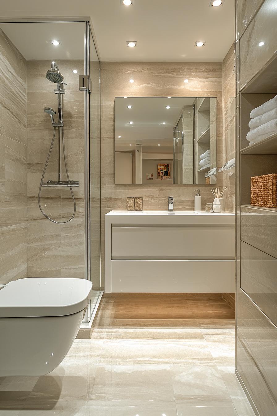 25 Genius tiny bathroom ideas for your makeover 15 4. Slim wall solving solution 3