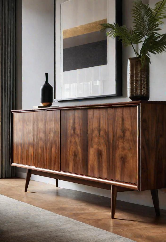 27 schöne Mitte des Jahrhunderts moderne Wohnzimmer 7 5. Schiebetür Walnuss Sideboard-0