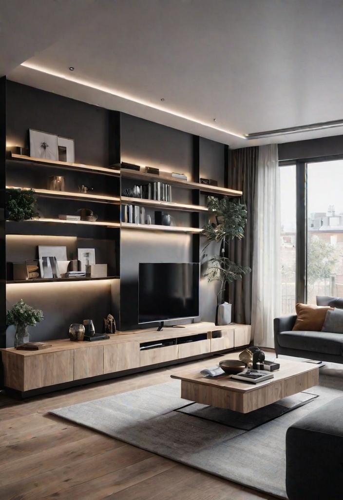 27 faszinierende Wohnzimmerdekorationsideen für 2024 28 25. Smart Decor Solutions-0