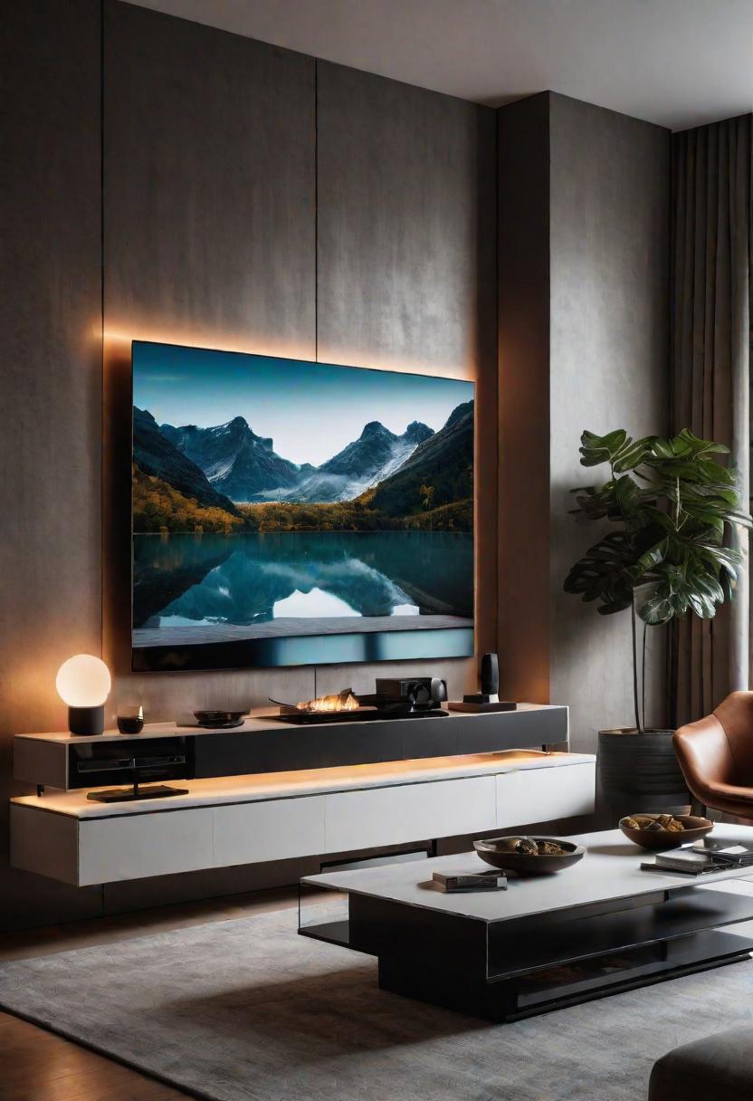 43 Modern Living Room Inspirations: Chic, Spacious, and Vibrant 7 5. Smart Tech Living Room Solutions-0