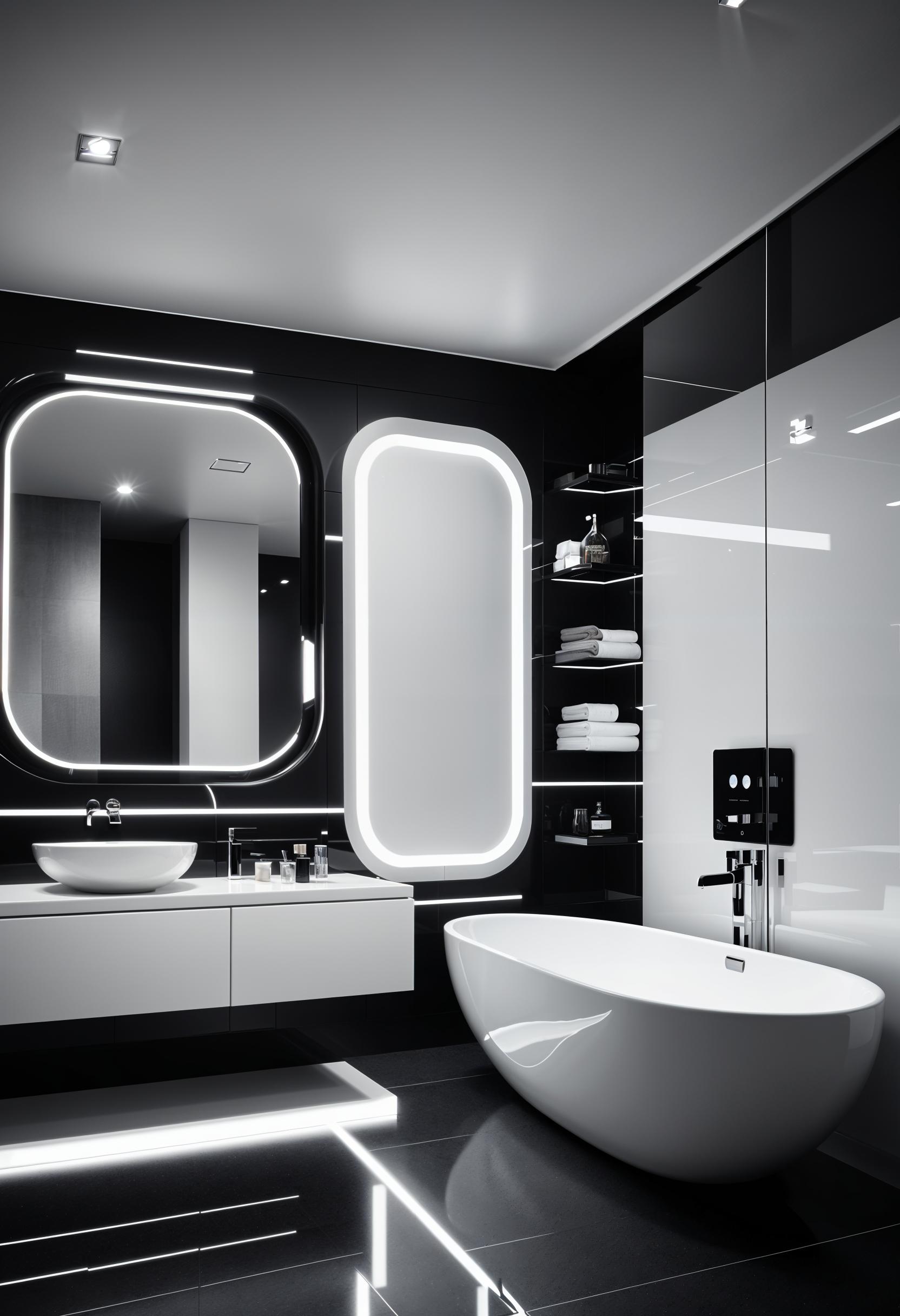 19 breathtaking black and white bathroom designs that inspire 20 15. Smart tech in the monochrome bathroom-0