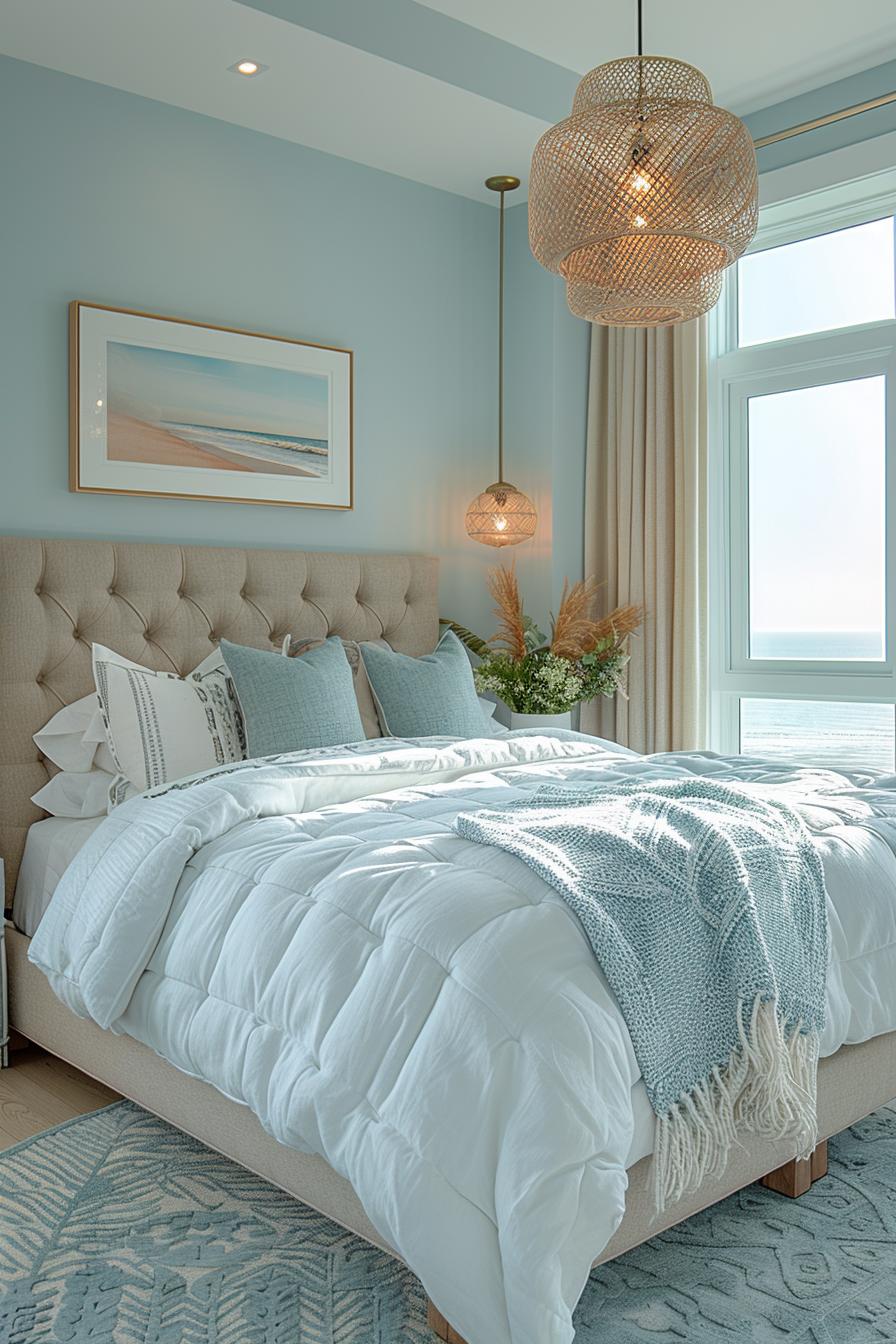 15 aesthetic coastal bedroom ideas for a dreamy retreat 28 12. Soft pastel bed trends-2