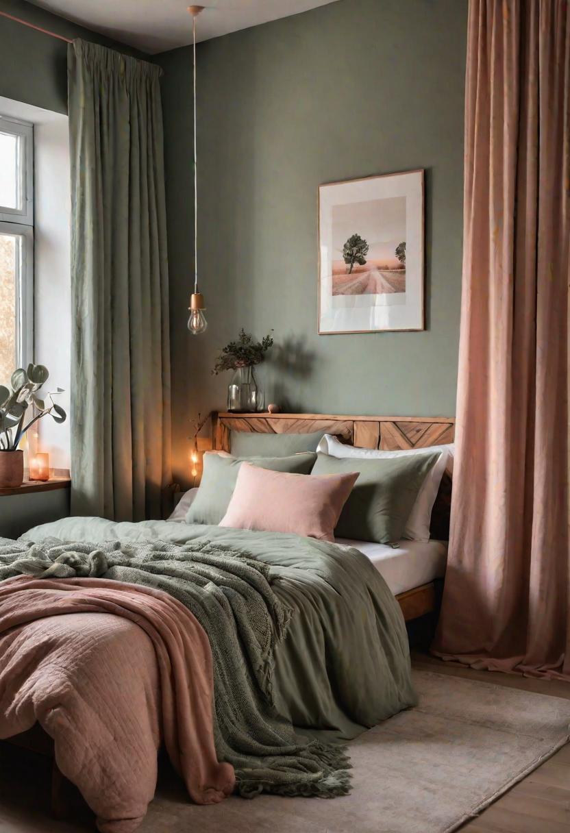 39 Sage Green Farmhouse Bedroom Ideas: Trendy Rustic Chic 59 38. Soft Romantic Sage Bedroom Palette-0