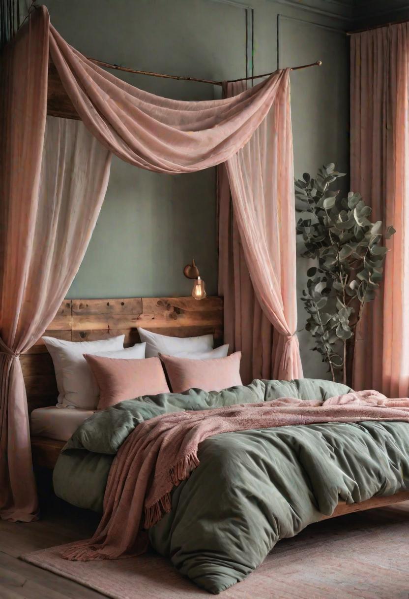 39 Sage Green Farmhouse Bedroom Ideas: Trendy Rustic Chic 60 38. Soft Romantic Sage Bedroom Palette-1