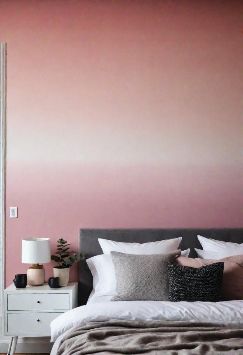 35 Stunning Bedroom Accent Walls for a Cozy Makeover 5 2. Soothing Ombre Accent Wall-0